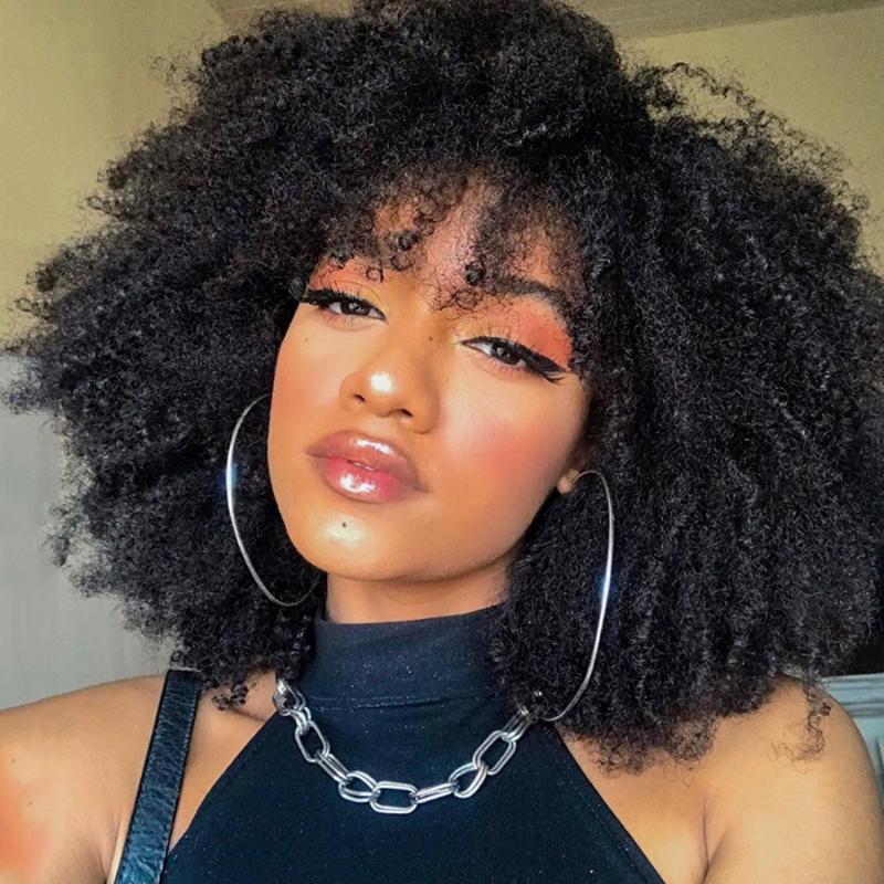 Lace Wigs Virgo Mongolian Afro Kinky Curly Wig Natural 1B Front Human Hair For Black Women Pre Plucked 150 Density Remy, U part wig
Lace Wigs Virgo Mongolian Afro Kinky Curly Wig Natural 1B Front Human Hair For Black Women Pre Plucked 150 Density Remy, U part wig