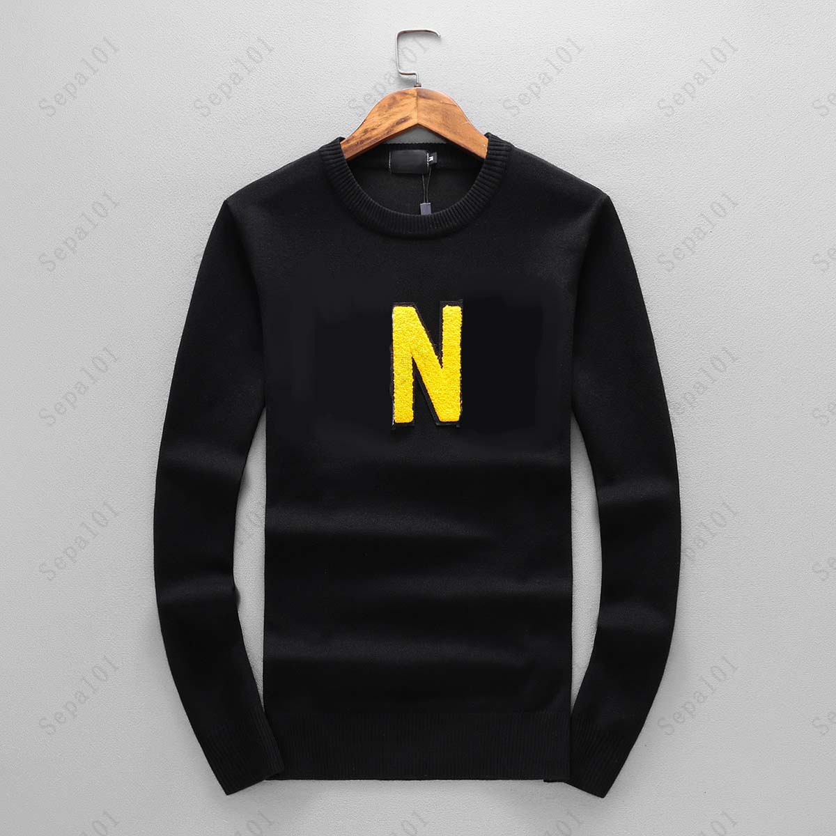 Men Sweater Classic Letter Pattern Long Sleeve 5 Style Mens Sweaters Casual Crew Neck Contrast Color Tops, Customize
Men Sweater Classic Letter Pattern Long Sleeve 5 Style Mens Sweaters Casual Crew Neck Contrast Color Tops, Customize