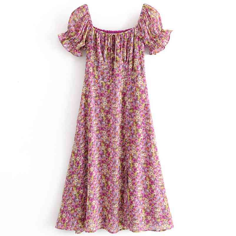 Floral Print Midi Dress Summer Sweat Elegant Fashion Slim Puff Sleeve Stretchable Square Neck Zipper Casual Streetwear 210524, As the photo
Floral Print Midi Dress Summer Sweat Elegant Fashion Slim Puff Sleeve Stretchable Square Neck Zipper Casual Streetwear 210524, As the photo