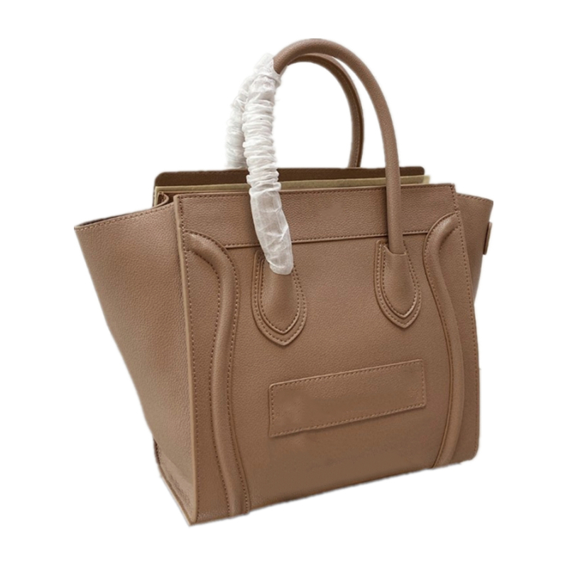 LUGGAGE MINI 31*31*18CM Genuine Calfskin Bag Litchi Grain Leather Handbag Big Brand Smile Face Lady Totes Luxury Designer Two Handles Shopping Bags Large Capacity M3, Accessories fee(not sale separately)