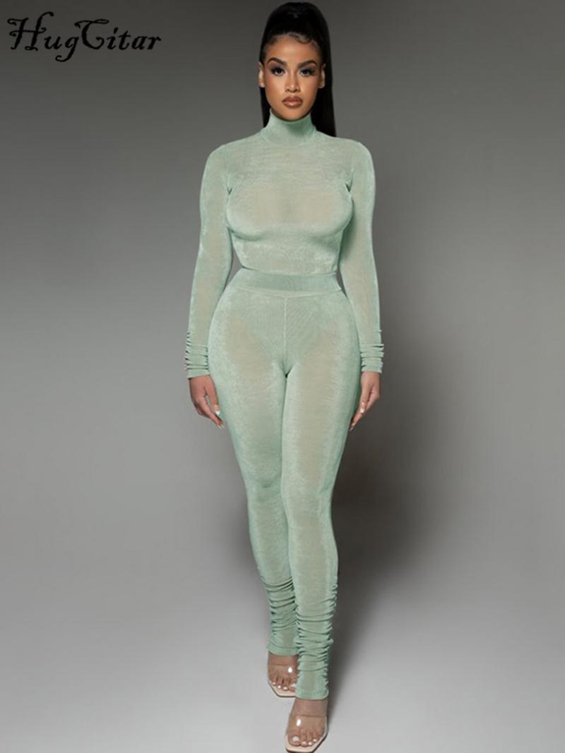 Women's Two Piece Pants Hugcitar Solid 2 Pcs Set Turtleneck Long Sleeve Bodysuit Slim Leggings 2022 Sports Tracksuit Casual Streetwear Y2K, White
Women's Two Piece Pants Hugcitar Solid 2 Pcs Set Turtleneck Long Sleeve Bodysuit Slim Leggings 2022 Sports Tracksuit Casual Streetwear Y2K, White