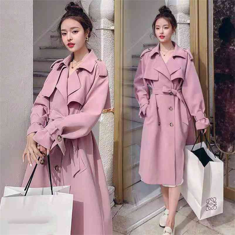 Spring Casual Women Windbreaker Trench Coat Vintage Lady Long Double Breasted Street Female Fashion Outwears 210519, G1
Spring Casual Women Windbreaker Trench Coat Vintage Lady Long Double Breasted Street Female Fashion Outwears 210519, G1