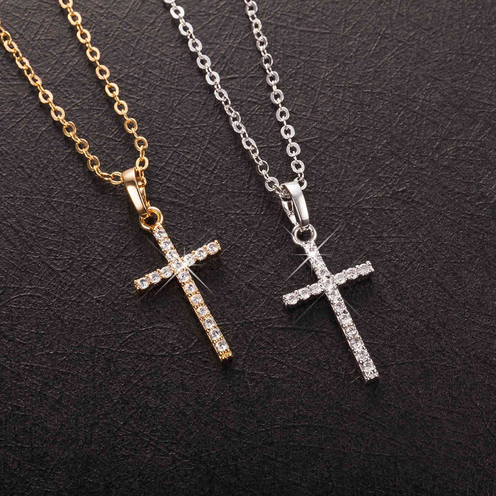 Trendy Cross Pendant Neckalces For Women Men Teens Diamond Inlaid Shiny Collar Necklaces Whole Religious Fashion Jewelry
Trendy Cross Pendant Neckalces For Women Men Teens Diamond Inlaid Shiny Collar Necklaces Whole Religious Fashion Jewelry