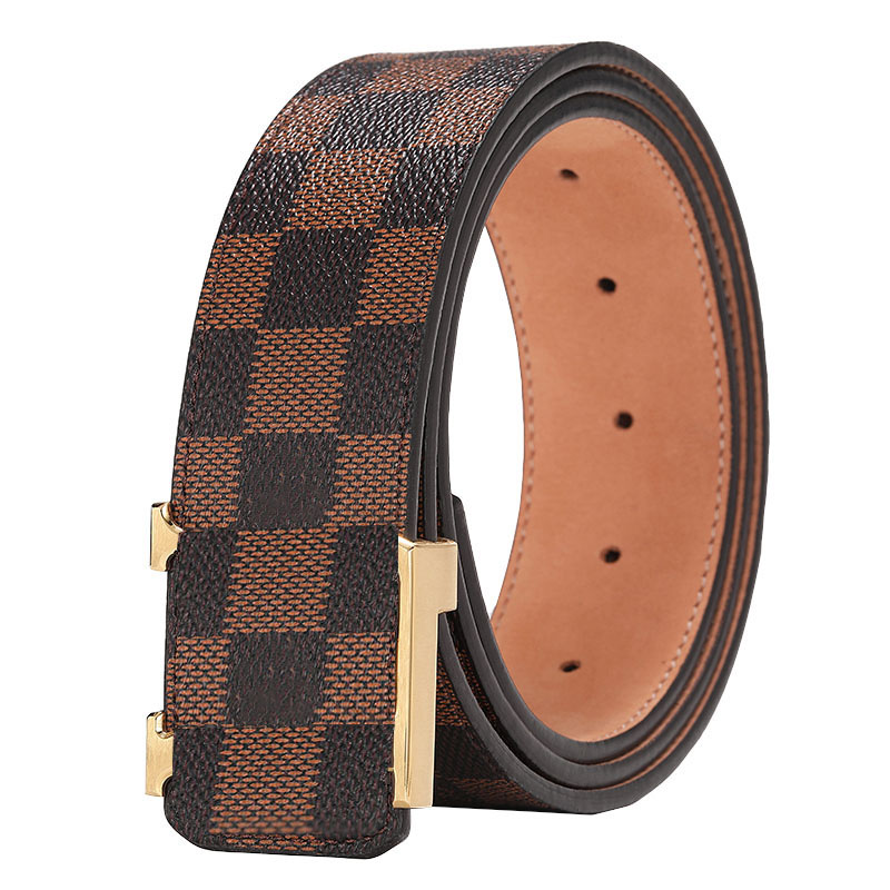 Belt For Male Smooth Gold Letters Buckle Belts Young Personality Designs Plate Buckles Fashion Jeans Cowskin Various Length With Gift Box Cl, Black;brown
Belt For Male Smooth Gold Letters Buckle Belts Young Personality Designs Plate Buckles Fashion Jeans Cowskin Various Length With Gift Box Cl, Black;brown