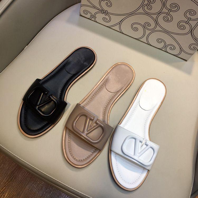 Summer V-buckle Metal Outside Women's Slippers Shoes All-match Leather Open-toed Female Flat Sandals And, Black
Summer V-buckle Metal Outside Women's Slippers Shoes All-match Leather Open-toed Female Flat Sandals And, Black
