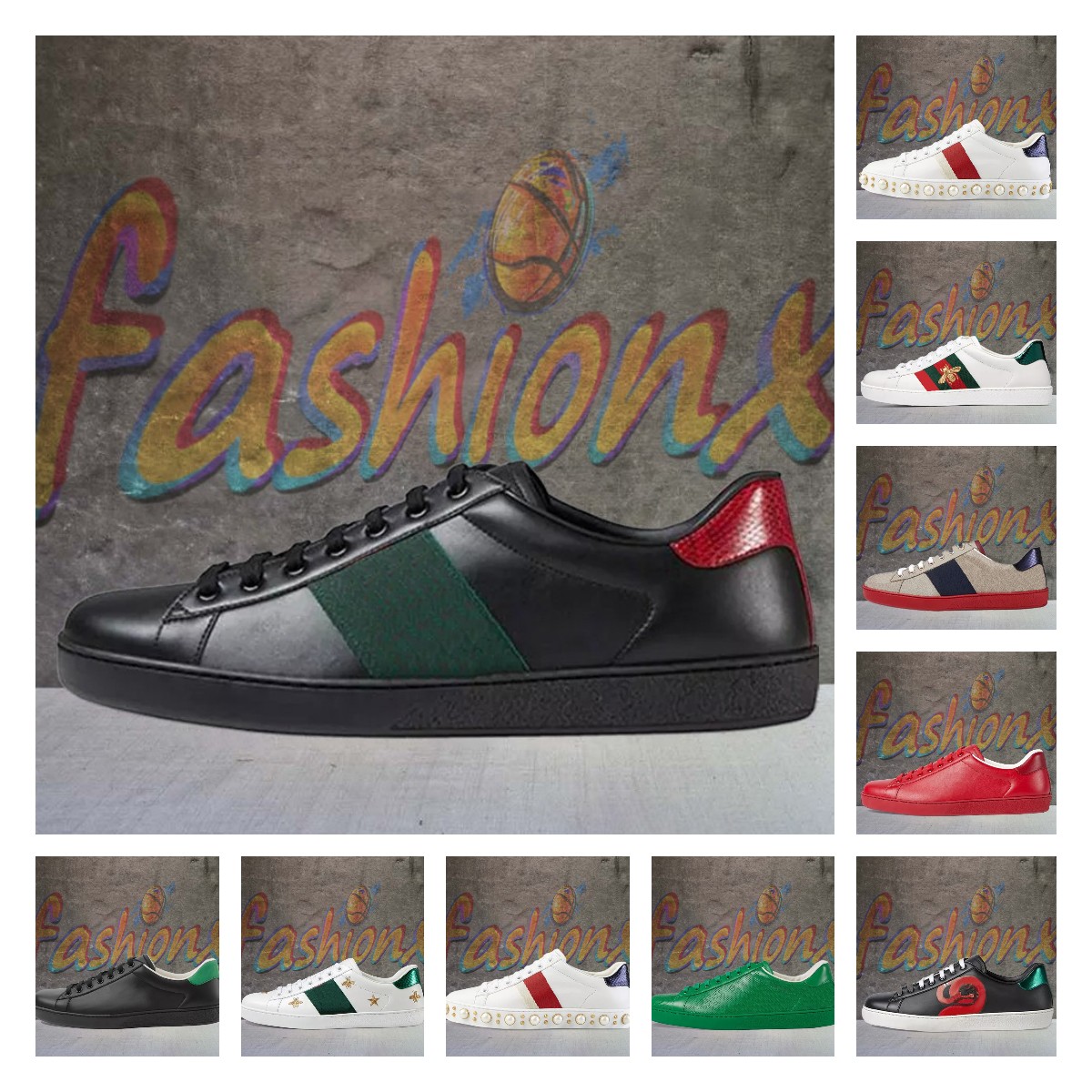 2021 Top Quality Men Women Sneakers Casual Shoes Bee Chaussures Leather Ace Embroidery Stripes Sports Trainers Fashion Luxurys Designers Flats Bottoms Loafers, I need look other product
2021 Top Quality Men Women Sneakers Casual Shoes Bee Chaussures Leather Ace Embroidery Stripes Sports Trainers Fashion Luxurys Designers Flats Bottoms Loafers, I need look other product