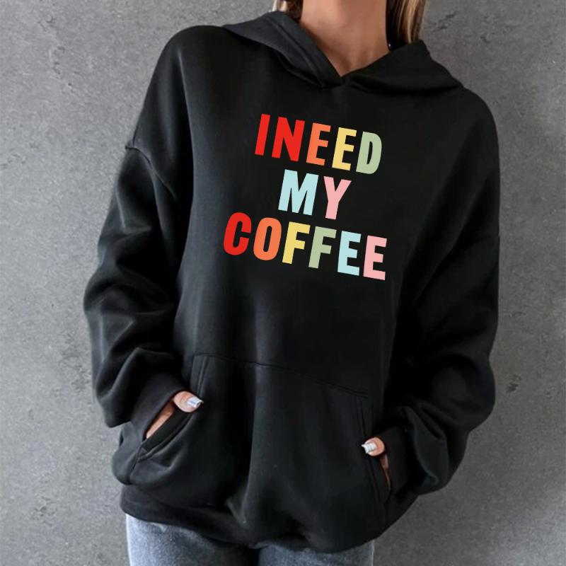 Women' Hoodies & Sweatshirts I Need My Coffee Letter Print Women Drop Shoulder Oversized Hoodied Tops Clothes Pullover Hoodie Sudaderas, Wy-coffee
Women' Hoodies & Sweatshirts I Need My Coffee Letter Print Women Drop Shoulder Oversized Hoodied Tops Clothes Pullover Hoodie Sudaderas, Wy-coffee