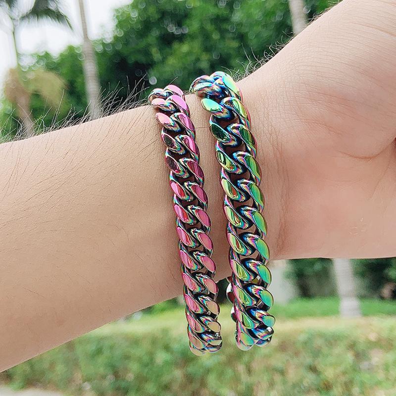 Chains 12MM Franco Colorful Miami Curb Cuban Link Chain Bracelet For Men Women Stainless Steel Heavy High Polish Hip Hop Rap Rock GIfts
Chains 12MM Franco Colorful Miami Curb Cuban Link Chain Bracelet For Men Women Stainless Steel Heavy High Polish Hip Hop Rap Rock GIfts