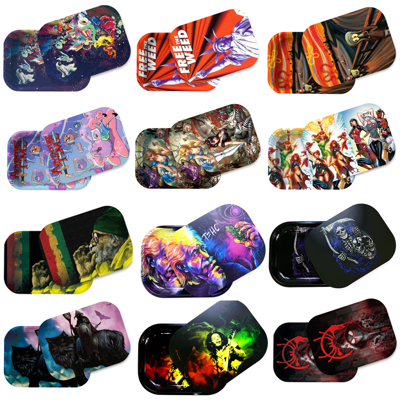 30Styles+ Smoking Tobacco Rolling Trays Metal Tray With Magnetic Lids 180*140 Cartoon Plate Hand Papers Stroage Cigarette Tinplate Case For
30Styles+ Smoking Tobacco Rolling Trays Metal Tray With Magnetic Lids 180*140 Cartoon Plate Hand Papers Stroage Cigarette Tinplate Case For