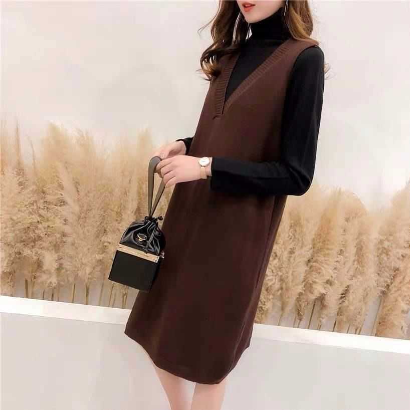 Women Cashmere Knitted Pullovers Vest Long Waistcoat Autumn Winter Sweater Vests Slim Sleeveless Casual Female 211007