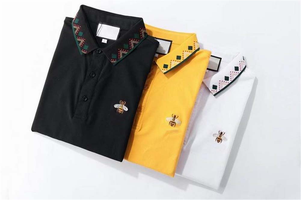 Trendy All-match Men's Polo Shirt Bee Stripes Printing Letters Short Sleeve T-shirt Classic Business Cotton Hoodie Shirt, White;black
Trendy All-match Men's Polo Shirt Bee Stripes Printing Letters Short Sleeve T-shirt Classic Business Cotton Hoodie Shirt, White;black