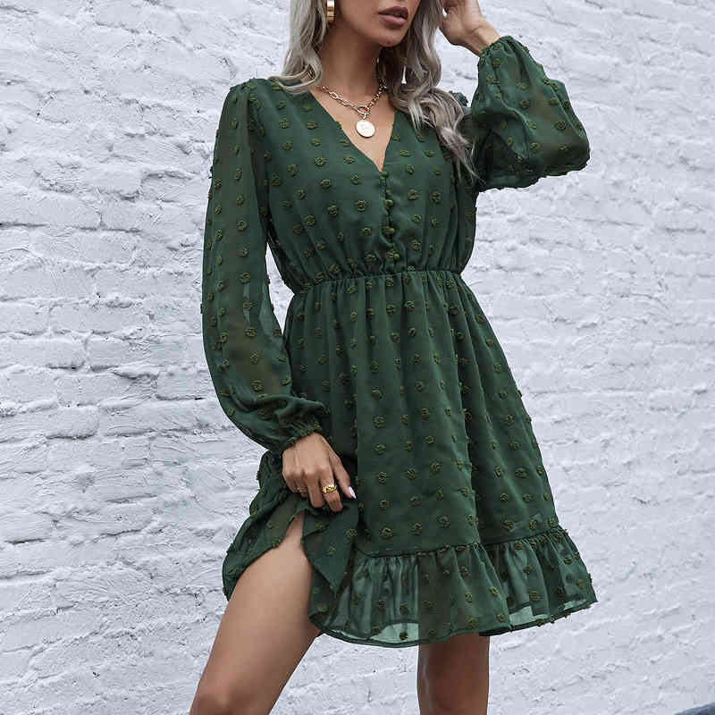 Casual Dresses Women Chiffon Pom Jacquard Boho Beach Long Sleeve Mini Female Vestidos SLQJ, Green
Casual Dresses Women Chiffon Pom Jacquard Boho Beach Long Sleeve Mini Female Vestidos SLQJ, Green