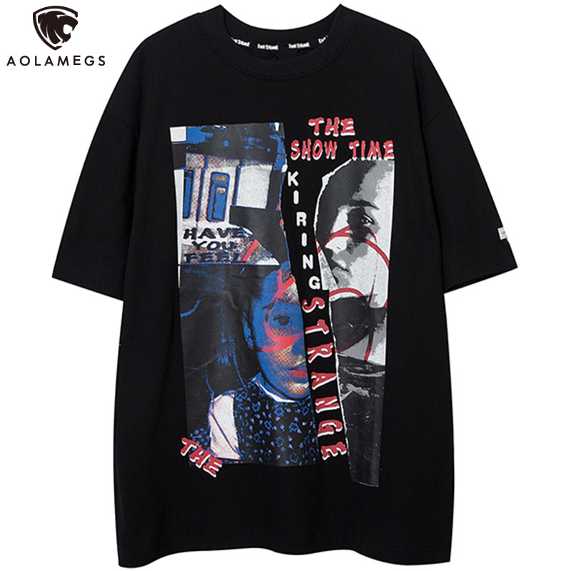 Men's Polos shirt boy's girl letter ripping image of men loose the-neck fashion harajuku high street tops streetwear, White
Men's Polos shirt boy's girl letter ripping image of men loose the-neck fashion harajuku high street tops streetwear, White