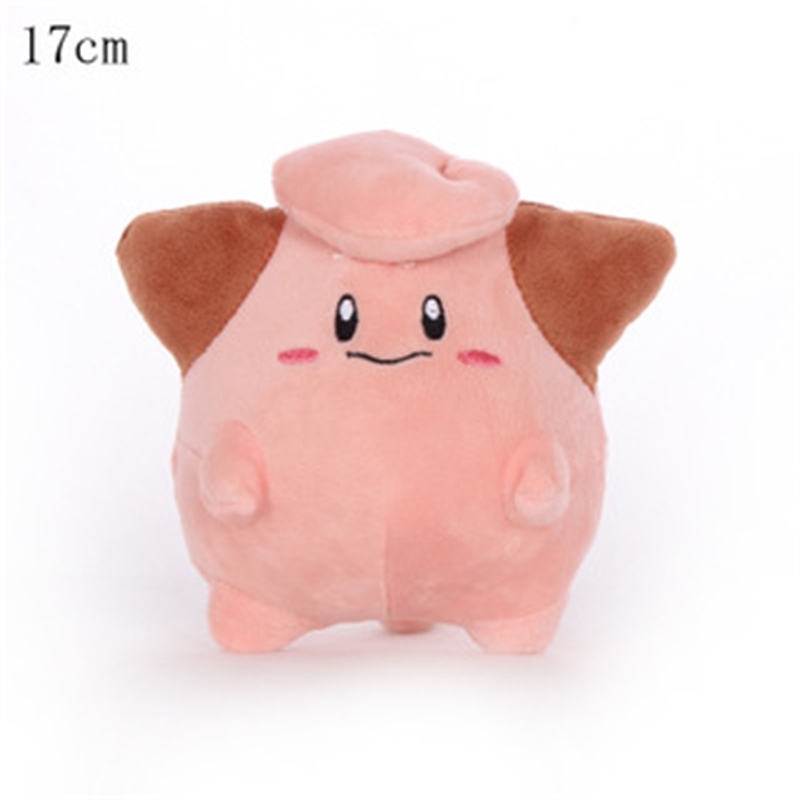16-17cm plush Clefairys Cleffas Jigglypuffs pink soft cartoon movie toy cute lovely doll Festive christmas Halloween gift kid 210724