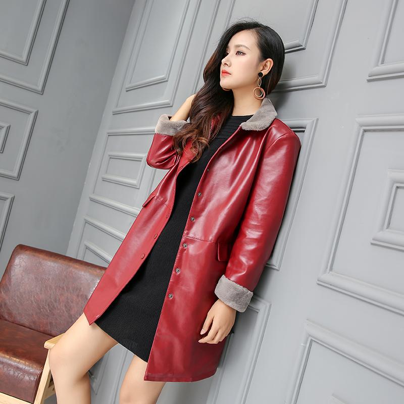 Women's Leather & Faux Autumn Winter Women Plus Velvet PU Jackets Female Cotton Medium Long Jacket Full Sleeve Coats Gift For Mom Loose, Black
Women's Leather & Faux Autumn Winter Women Plus Velvet PU Jackets Female Cotton Medium Long Jacket Full Sleeve Coats Gift For Mom Loose, Black