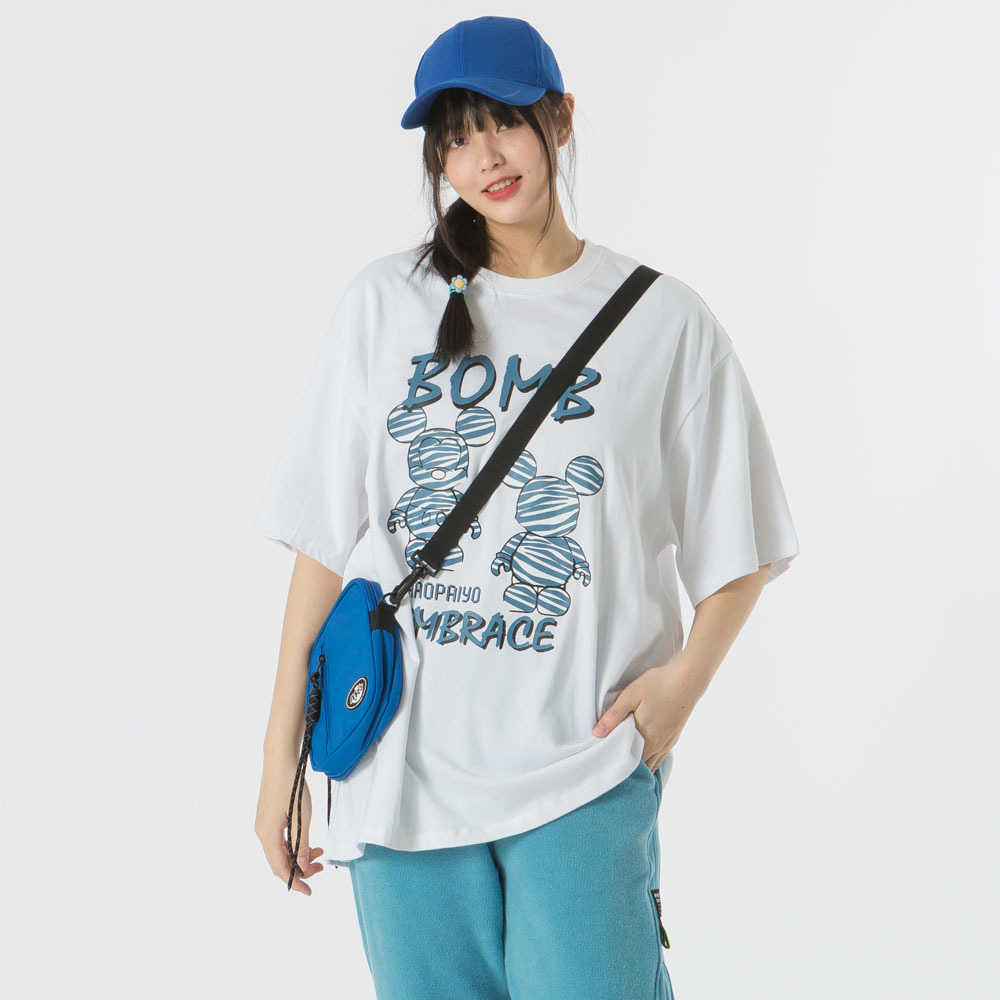 Tshirt Men Cartoon Printed Summer Short Sleeve Tee Hip Hop Oversized Cotton Casual Harajuku Streetwear Top Tshirts Clothing 210601