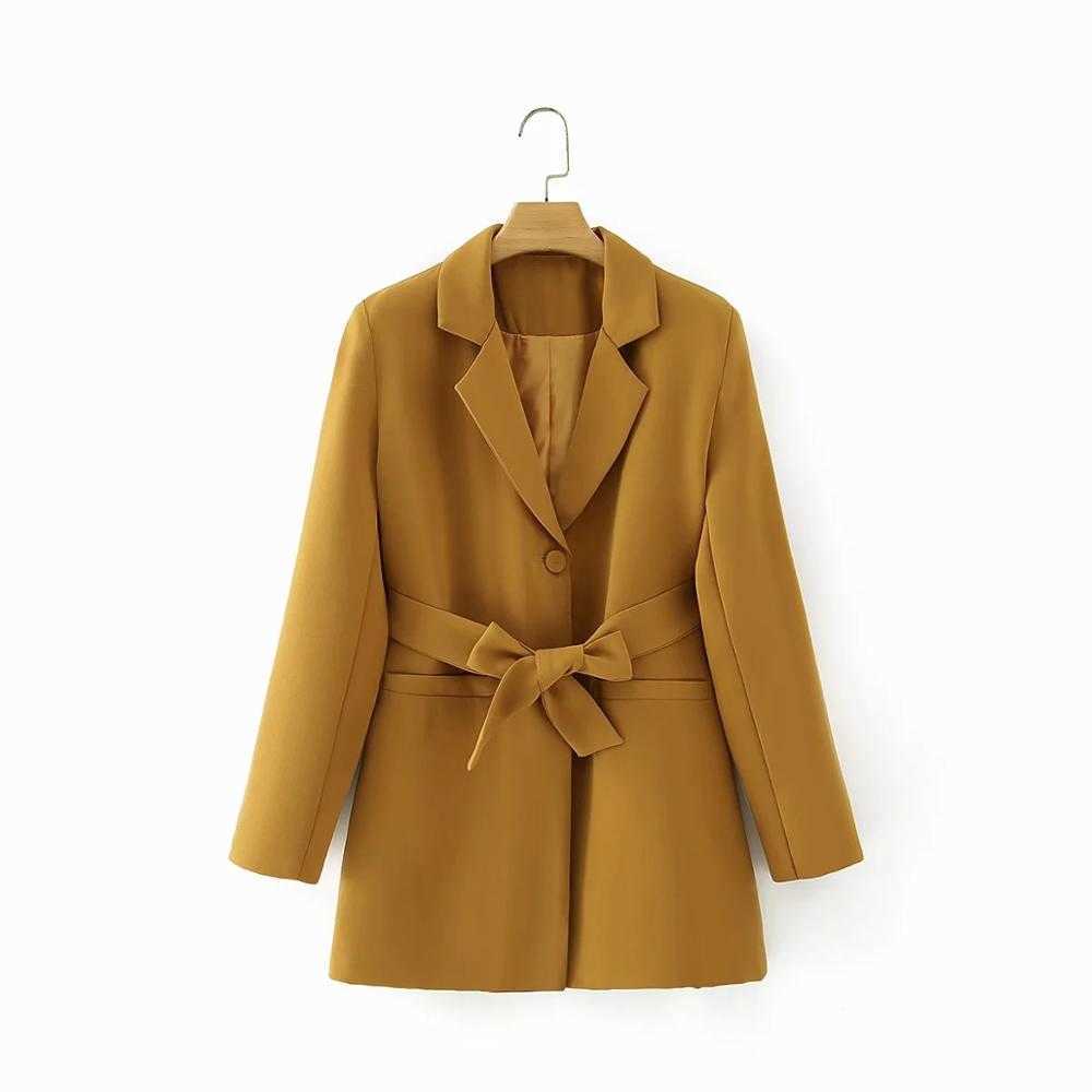 XITIMEAO Women Casual Blazer Jacket Office Lady Pockets Slim Suit Coat Single Breasted Thick Ladies Business Blazers With Be 210602