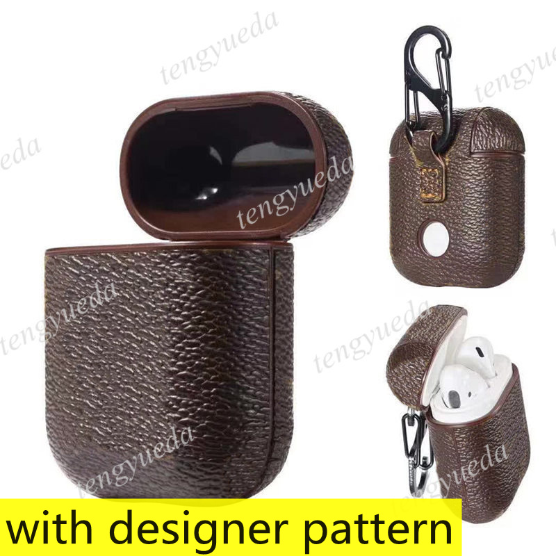 Fashion Designer AirPods Cases for Earphone pro 1 2 3 Case Letter Printed Hard Shell Protection Package Hook bags