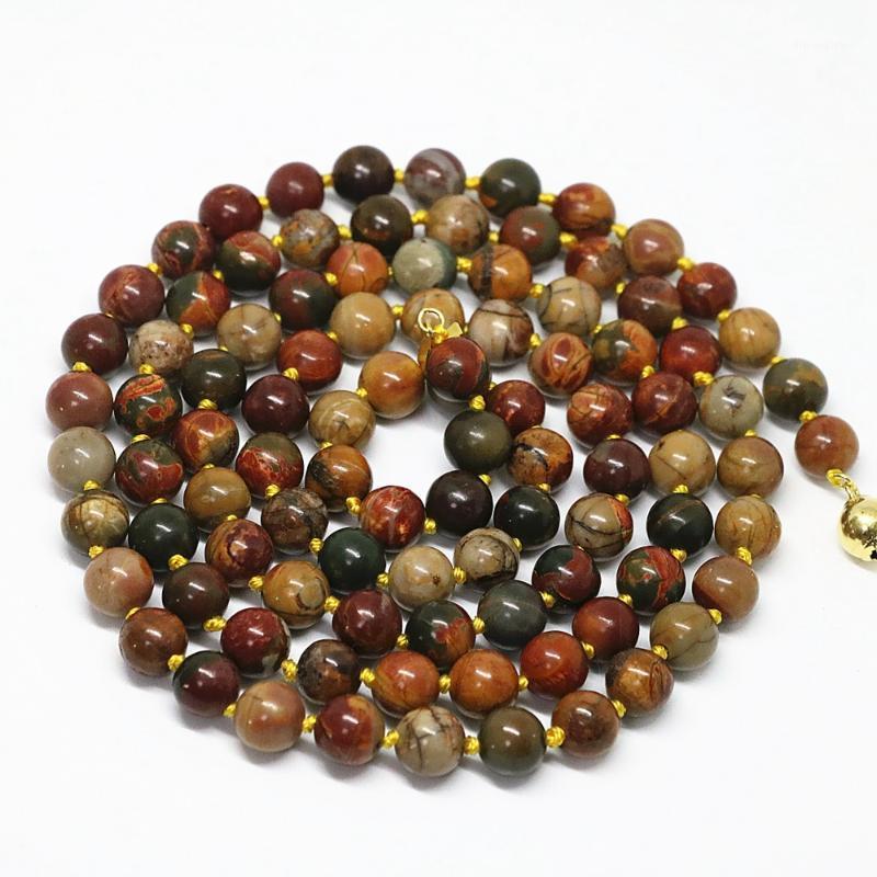 Chains Fashion Picasso 8mm 10mm 12mm Natural Stone Classical Round Beads Diy Long Chain Necklace For Women Jewelry 35inch MY3300
Chains Fashion Picasso 8mm 10mm 12mm Natural Stone Classical Round Beads Diy Long Chain Necklace For Women Jewelry 35inch MY3300