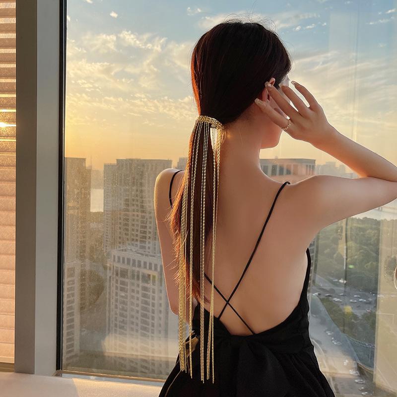 Hair Clips & Barrettes Fashion Golden Metal Hairpins For Women Spring Clip Long Tassel Hairwear Accessories Jewelry Geometric Headdress
Hair Clips & Barrettes Fashion Golden Metal Hairpins For Women Spring Clip Long Tassel Hairwear Accessories Jewelry Geometric Headdress