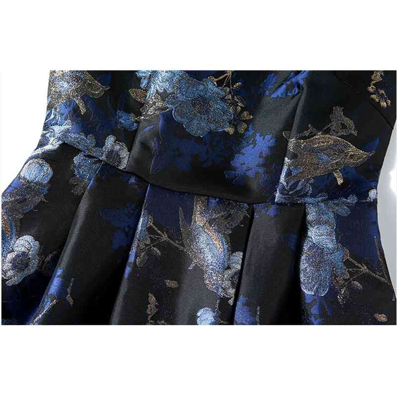 Arrival Spring Vintage Sleeveless Jacquard Dress Slim Party O-Neck Mini Dresses Vestidos 210520