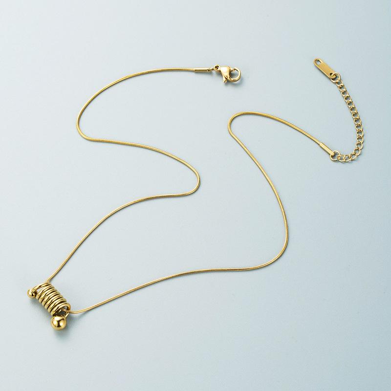 Chains Titanium Steel Spiral Spring Necklace Women Fashion Clavicle Chain 18K Gold Temperament, Silver
Chains Titanium Steel Spiral Spring Necklace Women Fashion Clavicle Chain 18K Gold Temperament, Silver