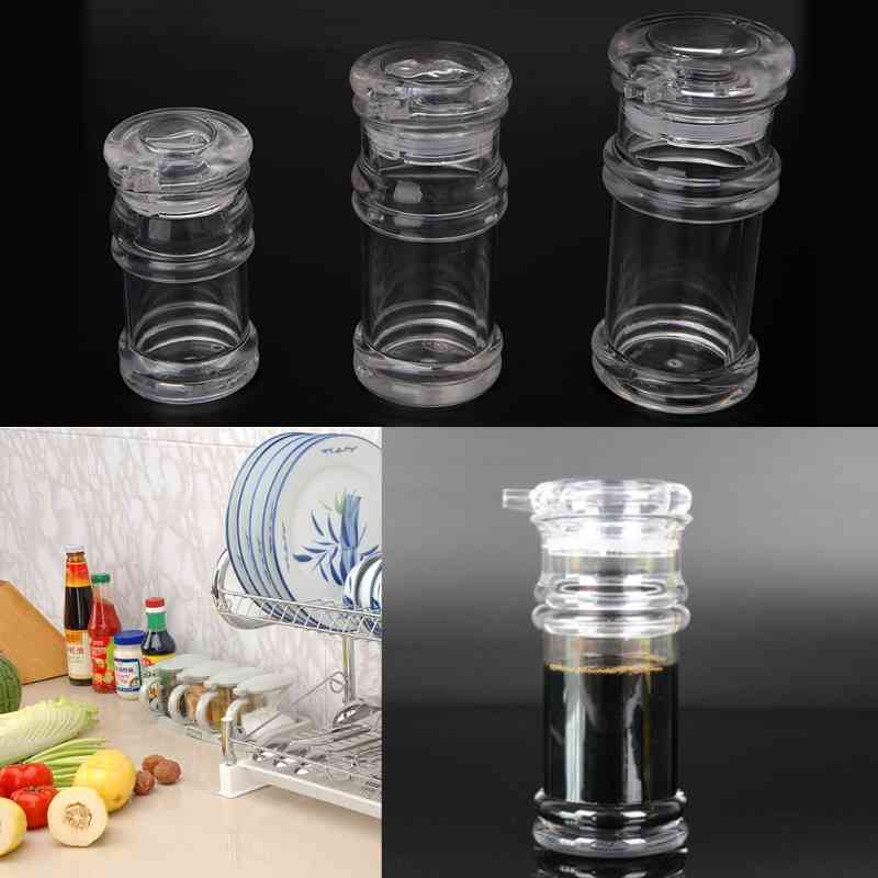 3 Size Eco-friendly Clear Acryl Soya sauce Aceine Olive oil Bottle Bbq Dispenser Shaker Kitchen spices