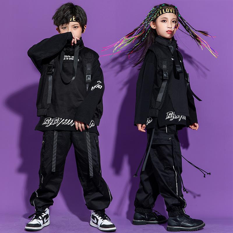 Stage Wear Boy Hip Hop Girl High Collar Vest Cargo Pants Outfits Child Sweatshirt Joggers Street Dance Kids Waistcoat Streetwear Costumes
Stage Wear Boy Hip Hop Girl High Collar Vest Cargo Pants Outfits Child Sweatshirt Joggers Street Dance Kids Waistcoat Streetwear Costumes