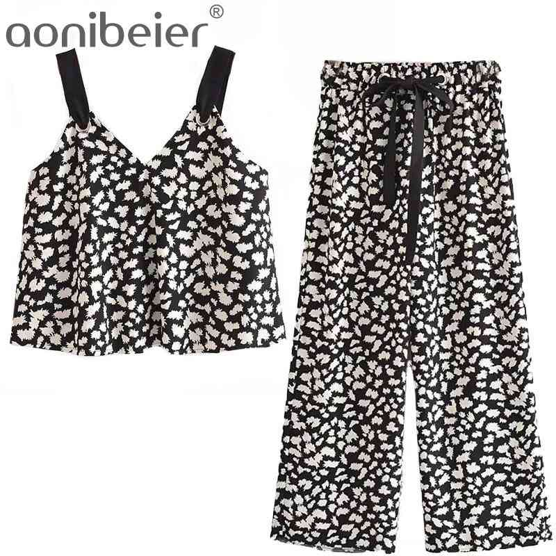 Fashion Printed Casual Beach 2 Piece Sets Cami Crop Tops and Drawstring Loose Ankle Pant Outfits Female Summer 210604, 01
Fashion Printed Casual Beach 2 Piece Sets Cami Crop Tops and Drawstring Loose Ankle Pant Outfits Female Summer 210604, 01