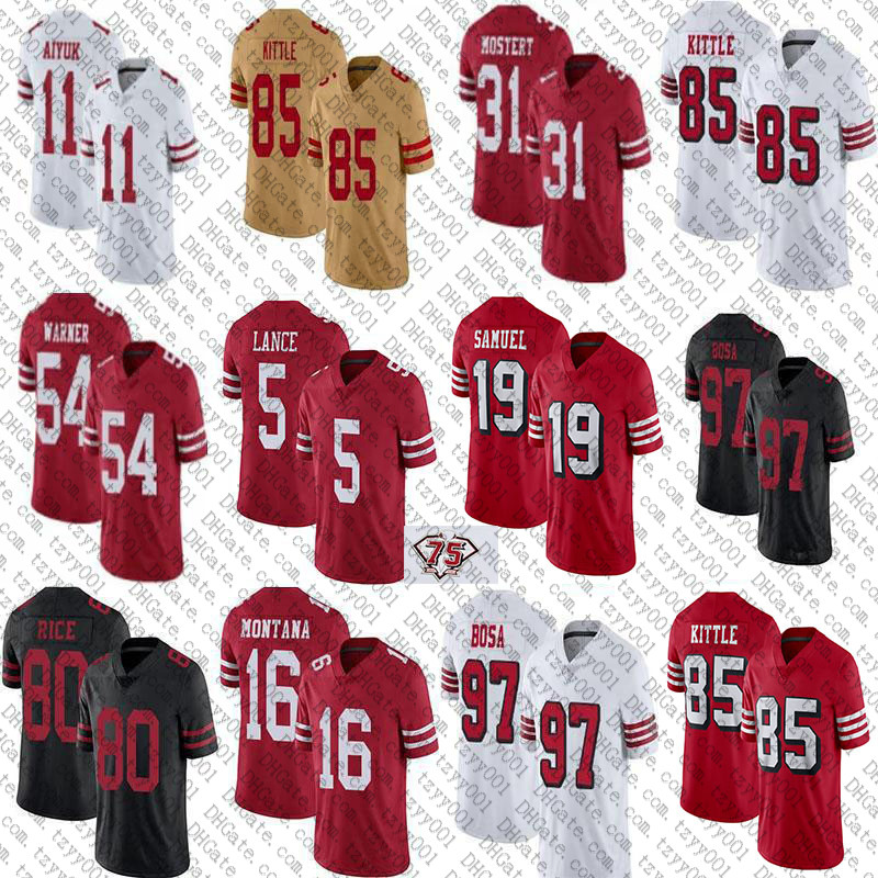5 Trey Lance 19 Deebo Samuel 85 George Kittle 97 Nick Bosa Custom Football jersey 10 Jimmy Garoppolo 54 Fred Warner 3 Josh Rosen 31 Raheem Mostert 94 Alex Barrett 11 Aiyuk, Mens
5 Trey Lance 19 Deebo Samuel 85 George Kittle 97 Nick Bosa Custom Football jersey 10 Jimmy Garoppolo 54 Fred Warner 3 Josh Rosen 31 Raheem Mostert 94 Alex Barrett 11 Aiyuk, Mens