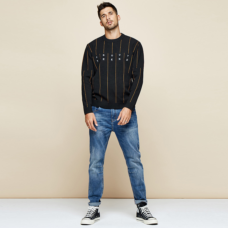 KUEGOU Men's jeans Pencil pants men's slim South Korean style fashion Elastic jeans men's trousers blue size KK-2983 210524