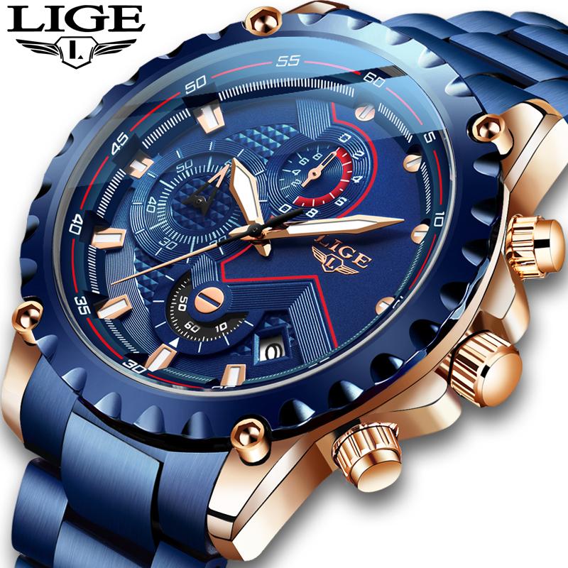 Wristwatches LIGE 2021 Classic Blue Design Watches Men Luxury Quartz Wristwatch With Stainless Steel Chronograph Watch Male Clock Relojes, Leather blue
Wristwatches LIGE 2021 Classic Blue Design Watches Men Luxury Quartz Wristwatch With Stainless Steel Chronograph Watch Male Clock Relojes, Leather blue