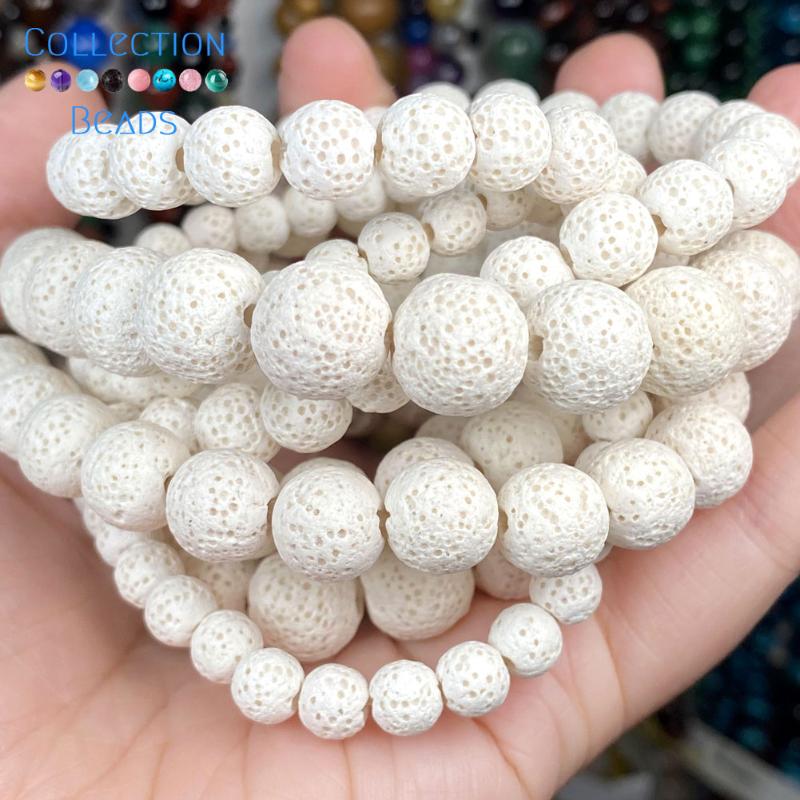 Other Natural Stone White Volcanic Rock Lava Beads Loose Spacer Round For Jewelry Making 6-12MM DIY Bracelet Accessories Wholesale
Other Natural Stone White Volcanic Rock Lava Beads Loose Spacer Round For Jewelry Making 6-12MM DIY Bracelet Accessories Wholesale