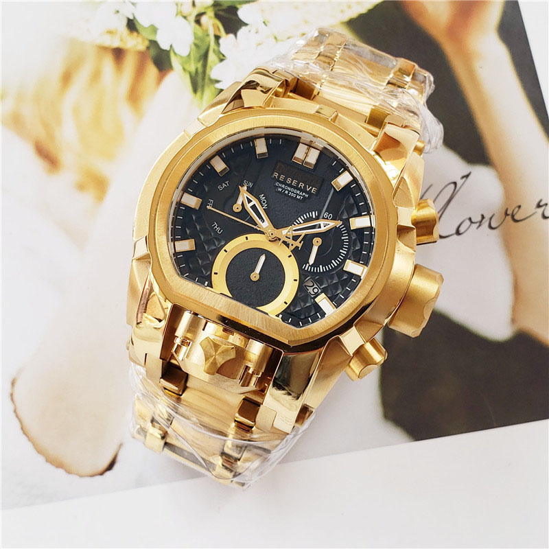 INVICTO Reserve Bolt Zeus Men Watch Swiss Stainless Steel Plated Dual Dial 52mm Chronograph Luminous Undefeated Invincible For Dropshipping, Tool
INVICTO Reserve Bolt Zeus Men Watch Swiss Stainless Steel Plated Dual Dial 52mm Chronograph Luminous Undefeated Invincible For Dropshipping, Tool