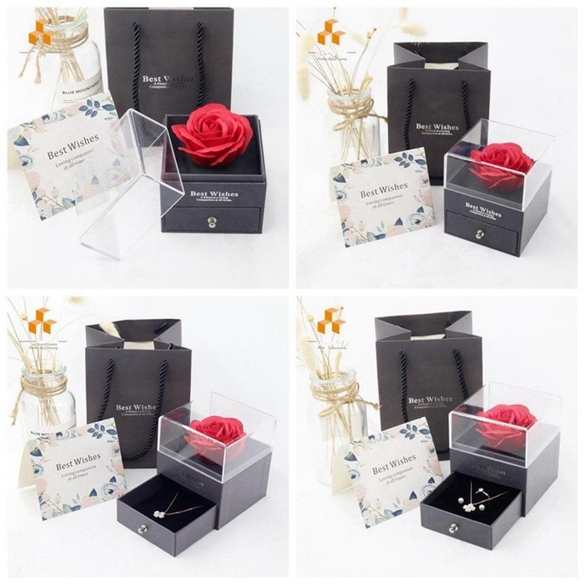 Rose Flower Jewelry Box Necklace Ring Preserved Flower Box Birthday Gift Box Valentine's Day Mother's Day Gift 4966
Rose Flower Jewelry Box Necklace Ring Preserved Flower Box Birthday Gift Box Valentine's Day Mother's Day Gift 4966