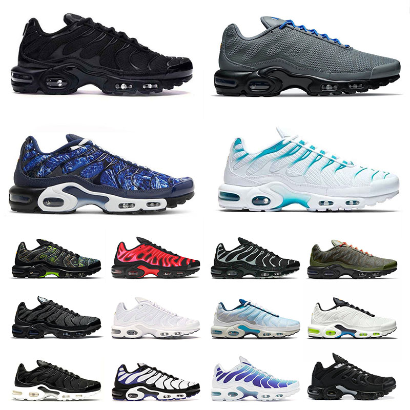 Running Shoes Tn Plus Requin Mens Womens Terrascape Trainers Reflective Black Grey Olive White Bred Blue Fury Fire Pink Designer Sports Sneakers