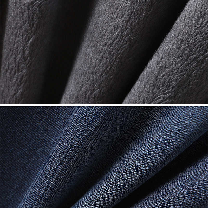 Winter Women's Jeans Velvet Warm Loose Plus Size Denim Straight Mom Woman with High Waist Fleece Black Pants for Women 210922