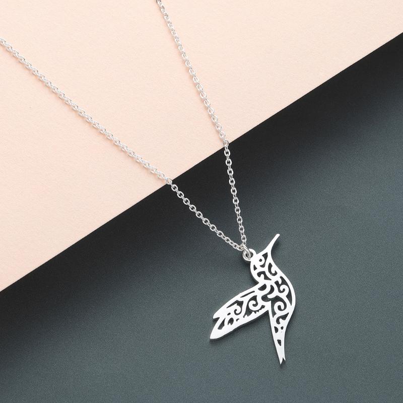 Pendant Necklaces LUTAKU Origami Animal Hummingbird Necklace Men Jewelry Flying Bird Long Lover Gifts For Women Statement, Silver
Pendant Necklaces LUTAKU Origami Animal Hummingbird Necklace Men Jewelry Flying Bird Long Lover Gifts For Women Statement, Silver