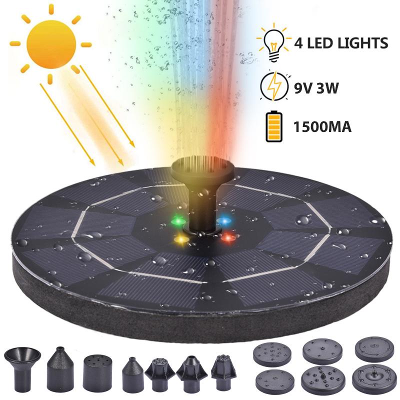 9V 3W Solar Fountain Round Pump LED Lantern Bird Bath With Battery For Bath, Garden, Pond, Swimming Pool Garden Decorations
9V 3W Solar Fountain Round Pump LED Lantern Bird Bath With Battery For Bath, Garden, Pond, Swimming Pool Garden Decorations