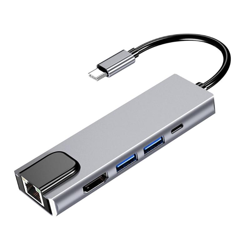 Hubs High-speed Transmission 5 Port USB 3.0 Data Hub USB-C Multiport Adapter With 4K -compatible C PD Charging
Hubs High-speed Transmission 5 Port USB 3.0 Data Hub USB-C Multiport Adapter With 4K -compatible C PD Charging