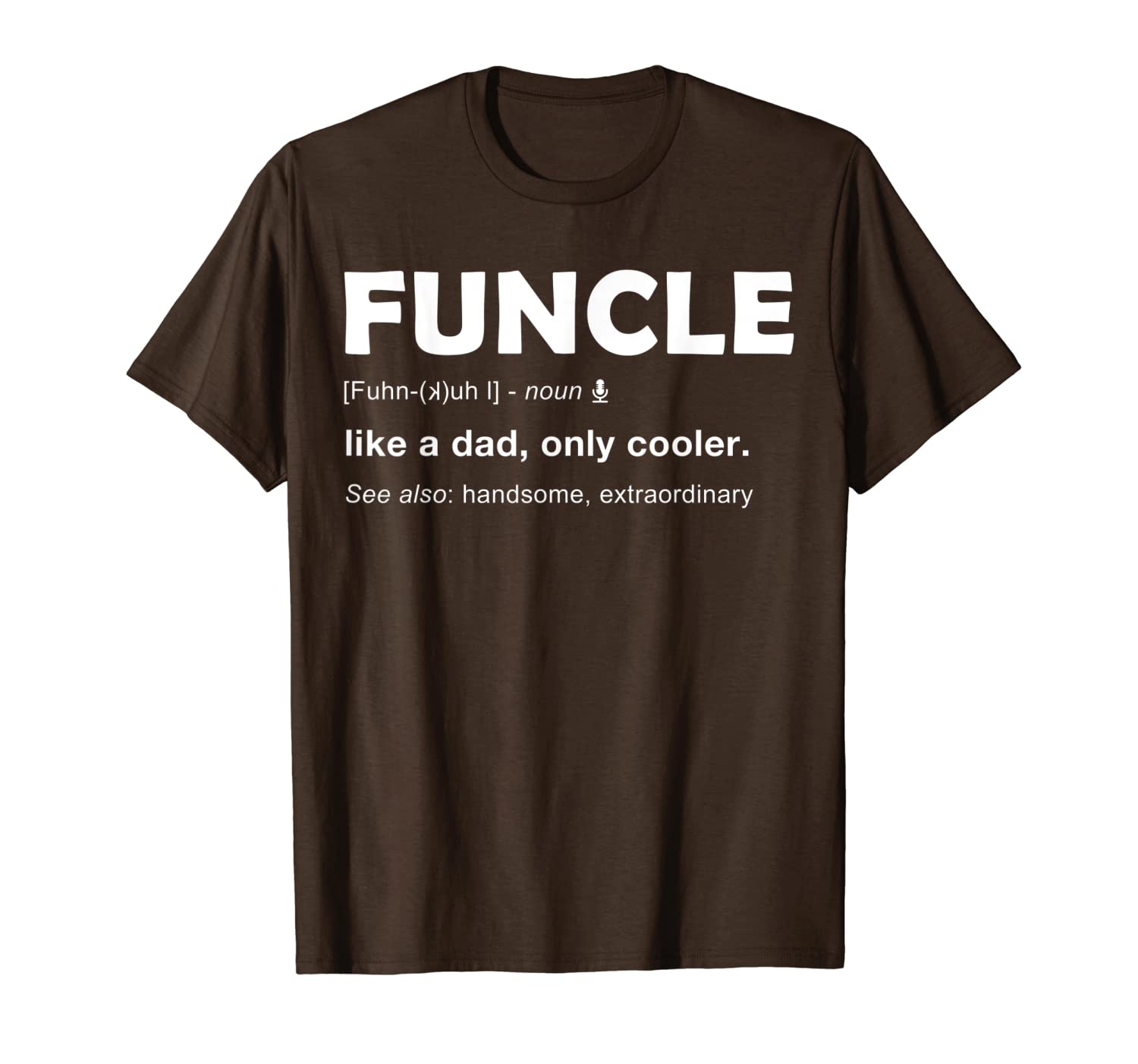 mens funcle t shirt for funny uncle definition tee gift, White;black
mens funcle t shirt for funny uncle definition tee gift, White;black