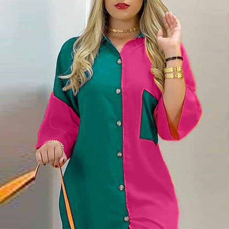 casual 3/4 sleeve pocket loose lady dress new spring summer elegant women party dress fashion print patchwork button shirt dresshigh quality, Black;gray
casual 3/4 sleeve pocket loose lady dress new spring summer elegant women party dress fashion print patchwork button shirt dresshigh quality, Black;gray