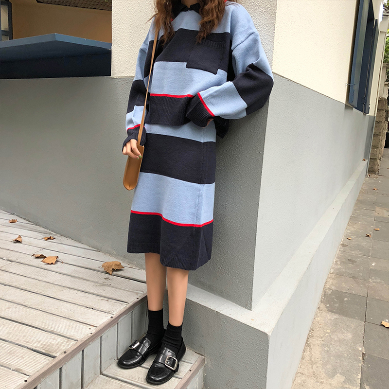 2 Pcs Set Women sweater Sets stripe Thick Autumn Winter 2 pieces knitted dress Clothing Sets (X888), White;black
2 Pcs Set Women sweater Sets stripe Thick Autumn Winter 2 pieces knitted dress Clothing Sets (X888), White;black