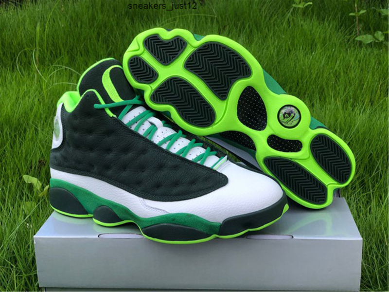 Genuine Jumpman 13 high-top men's basketball shoes dark and green color with shoe box full size shipment 40.5---47.5
Genuine Jumpman 13 high-top men's basketball shoes dark and green color with shoe box full size shipment 40.5---47.5