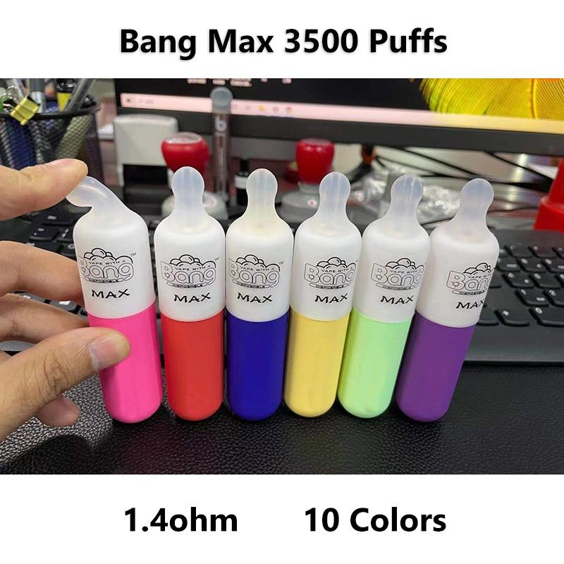 2021Newest Bang Max Disposable Vape Pen 3500 Puffs Big Electronic Cigarette 1400mAh Battery 8.5ml Pod With 1.4ohm Resistance Coil Soft Silicone Driptip
2021Newest Bang Max Disposable Vape Pen 3500 Puffs Big Electronic Cigarette 1400mAh Battery 8.5ml Pod With 1.4ohm Resistance Coil Soft Silicone Driptip