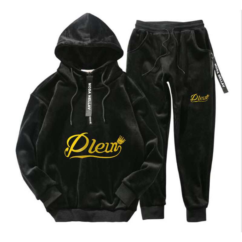 men's tracksuits casual velvet hoodie, jacket and trousers for the gym sports training with a k92 pattern pl92, Gray
men's tracksuits casual velvet hoodie, jacket and trousers for the gym sports training with a k92 pattern pl92, Gray