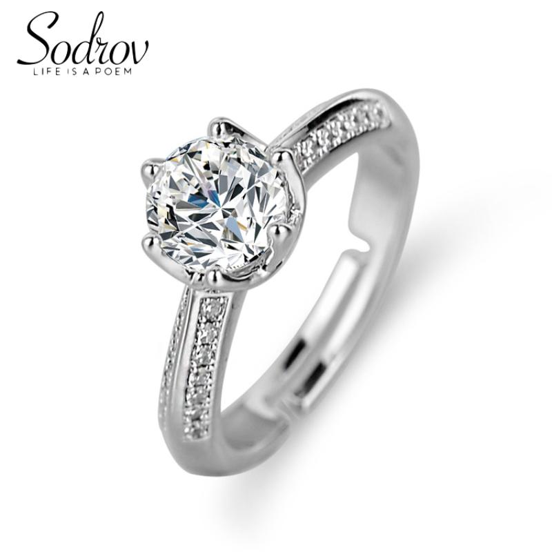 Cluster Rings SODROV 925 Sterling Silver Ring Wedding Diamond For Women Resizable Jewelry, Golden;silver
Cluster Rings SODROV 925 Sterling Silver Ring Wedding Diamond For Women Resizable Jewelry, Golden;silver