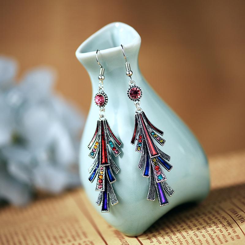 Dangle & Chandelier Ethnic Women's Bohemian Alloy Long Earrings Vintage Rhinestones Beads Gypsy Jhumka Oorbellen Hangers Red
Dangle & Chandelier Ethnic Women's Bohemian Alloy Long Earrings Vintage Rhinestones Beads Gypsy Jhumka Oorbellen Hangers Red