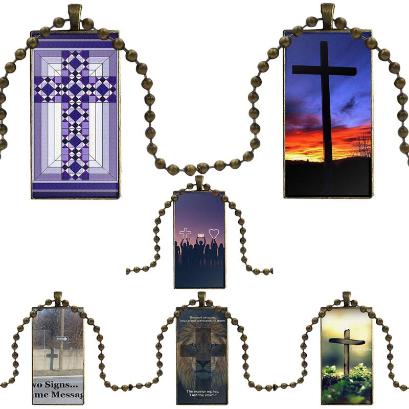 Pendant Necklaces Christian Cross Style For Unisex Fashion Glass Cabochon Rectangle Necklace Choker Jewelry, Silver
Pendant Necklaces Christian Cross Style For Unisex Fashion Glass Cabochon Rectangle Necklace Choker Jewelry, Silver