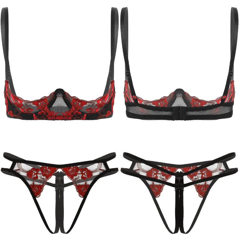 Bras Sets Erotic Lingerie Set Lace Sexy Bare Exposed Breasts Push Up Bra And Crotchless Panty Embroidery Women's Underwear, Blue
Bras Sets Erotic Lingerie Set Lace Sexy Bare Exposed Breasts Push Up Bra And Crotchless Panty Embroidery Women's Underwear, Blue